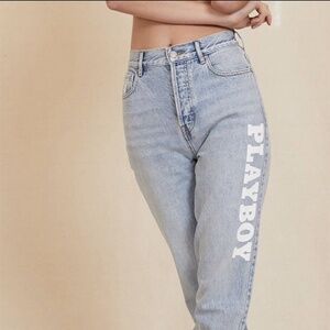 Playboy By PacSun Light Blue High Waisted Straight Leg Jeans Sz 26 NEW